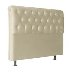 Imagem de Cabeceira Casal 140Cm Emilia Suede Marfim Id Milani Store