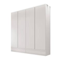 Imagem de Guarda-roupa Solteiro 4 Portas 5 Gavetas Mdf - Paris-branco - Bianchi Móveis