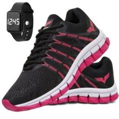 Imagem de Tenis Feminino Esportivo Conforto Academia Veloz + Relogio-Feminino