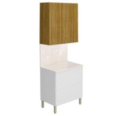 Imagem de Cozinha Modulada Art 2 Peças 80cm Freijó Ártico Riscatto  Kits Paraná
