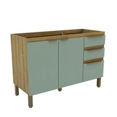 Imagem de Armário Balcão De Cozinha 120cm Com 2 Portas E 3 Gavetas 2306 - Mademo