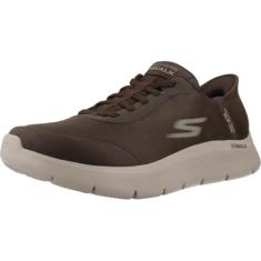 Imagem de Skechers Tênis masculino Hands Free Slip-ins: Go Walk Flex-Smooth Motion, Marrom, 39