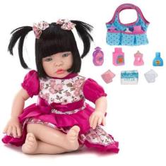 Imagem de Boneca Bebê Realista Tipo Reborn Com Bolsinha Maternidade - Sid Nyl