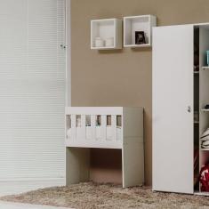 Imagem de Mini Berço com Colchão Ditália Bbi-54 Bran Branco
