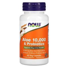 Imagem de Probiotico Importado Aloe Babosa 10.000 Mg Probióticos 60 Capsulas Now