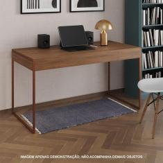 Imagem de Escrivaninha Industrial Madeira Padr o Office Am ndoa Malta C