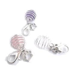 Imagem de Pingentes de coleira de cristal para animais de estimação, pingentes de coleira de gato, pingentes de coleira de cachorro, Liga de aço, Quartzo rosa