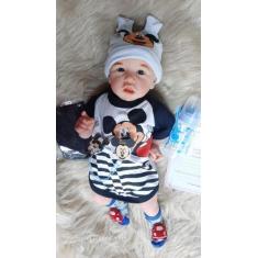 Imagem de Bebe Reborn Menino Corpo Inteiro De Vinil Siliconado Pode Dar Banho -
