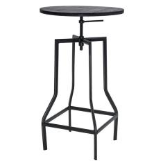 Imagem de Mesa alta bistro bar industrial tampo madeira loft Turner