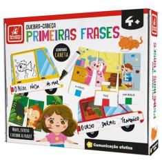 Imagem de Quebra-Cabeça de Madeira, Primeiras Frases, com Jogo, Brincadeira de Criança