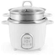 Imagem de Panela de Arroz Elétrica 1,5L Programável, 500W, 110v, AROMA HOUSEWARES NRC 687SD 1SG, Branco