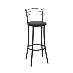 Imagem de Banqueta Fil Móveis Mila 148 com Assento em Corino Preta