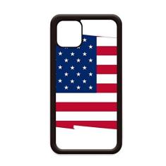Imagem de Capa com mapa americano de estrelas e listras em forma de bandeira para iPhone 11 Pro Max para Apple Mobile Case Shell