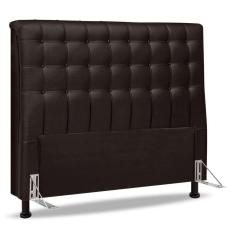 Imagem de Cabeceira Cama Box Casal King Size Ciara 195cm Botonê Com Frame Suede Marrom