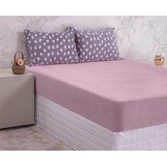 Imagem de Lençol Plush Estampado Bella Enxovais Casal 3 Peças