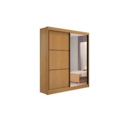 Imagem de Guarda Roupa Solteiro 2 Portas 3 Gavetas - Atenas-Cinamomo - Móveis D`Doro