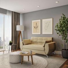 Imagem de Sofá 2 Lugares Patrícia Suede Bege