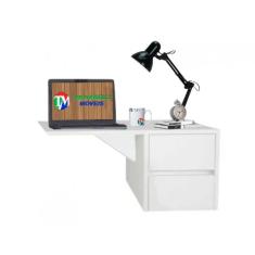 Imagem de Escrivaninha Suspensa Mesa Para Notebook Branca Em Mdf