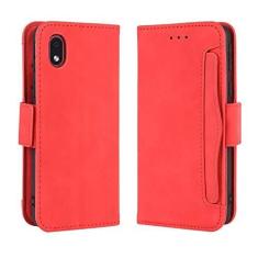 Imagem de Capa com compartimento para cartão para Samsung Galaxy A01 Core, capa flip carteira com suporte de couro para Samsung Galaxy A01 Core, capa magnética retrô para celular, capa carteira com