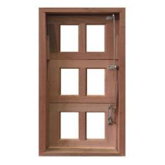 Imagem de Janela De Madeira Vitro Capelinha Basculante Reto Padrão Cedro Esquadr