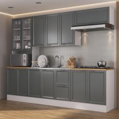 Imagem de Cozinha Compacta 5 Peças 1 Paneleiro Duplo 2 Aéreos 2 Balcões Soho Cabecasa Madeiramadeira