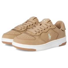 Imagem de Polo Ralph Lauren Tênis infantil unissex Masters Court (criança pequena), Caqui, 15