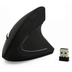Imagem de Mouse óptico vertical sem fio ergonômico, 2 ghz, 3 dpi ajustáveis, par