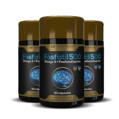 Imagem de 3X Fosfatil 500 Omega 3 + Fosfatidilserina 30Caps Hf