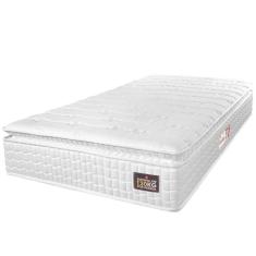 Imagem de Colchão Solteiro Espuma D33 Pillow Top Van Gogh 88x188x24cm Branco Hellen - Suporta Até 120 Kg