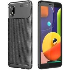 Imagem de Capa Capinha Fibra Carbono Galaxy A01 Core Com Tela de 5.3" Case Fosca - Danet