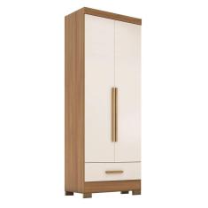 Imagem de Guarda-roupa 2 Portas 1 Gaveta Smart Plus Espresso Móveis Marrom Off/White