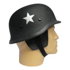 Imagem de Capacete Para Scooter Elétrica Aberto Preto com Estrela Prata Coquinho