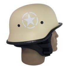 Imagem de Capacete coquinho Tan Estrela Americana Scooter Elétrica Moto M34102 -