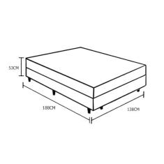 Imagem de Cama Box Conjugado Casal Ortopédica Uni Dream - Santo Box