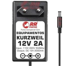 Imagem de Fonte 12V Pra Teclado Piano Kurzweil Ka-120 Ka120 Ka90 Ka-90 - Rrfonte