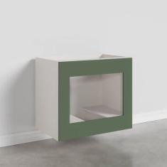 Imagem de Balcão Forno de Embutir sem Tampo sem Rodapé Ipanema Cabecasa Madeiramadeira Verde Folha/branco