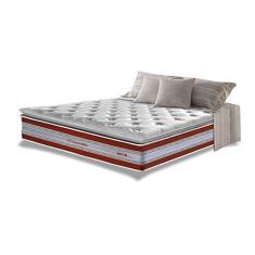 Imagem de Colchão King de Molas Ensacadas D33 com Pillow Top Cama Inbox Select 193x203x32 Vermelho