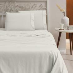 Imagem de Jogo lençol queen 4 peças 100% algodão 200 fios palha - Paulo cesar