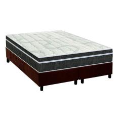 Imagem de Cama Box Queen: Colchão Molas Bonnel Orthoflex Venezia + Base Crc Suede Brown(158X198)