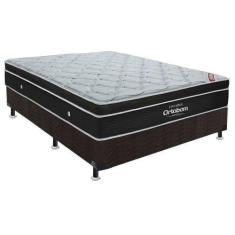 Imagem de Cama Box Queen: Colchão Molas Ortobom Superpocket Elegant  + Base Crc
