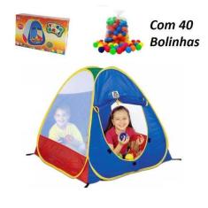 Imagem de Barraca Infantil Com Bolinhas Piscina Brinquedo Cabana - Braskit