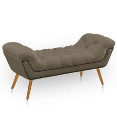 Imagem de Recamier Estofada Casal King Size Ayla Veludo Capuccino - Bem Rylex