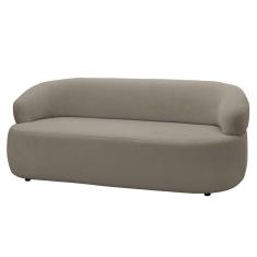 Imagem de Sofá 2 Lugares Living Orgânico Sala De Estar 140cm Conka F05 Bouclê Marrom Mpozenato