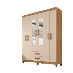 Imagem de Guarda Roupa De Casal 6 Portas E 2 Gavetas Com Espelho Manchester - Ca