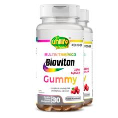 Imagem de Kit 2 Gummy Multivitamínico Sabor Framboesa Unilife 30 gomas