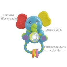Imagem de Chocalho Com Som E Luz Especial Musical Divertido Elefante - Mbbimport