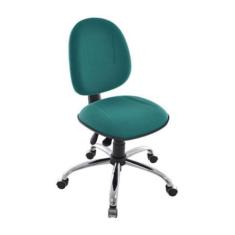 Imagem de Cadeira Executiva Base Giratória Cromada Linha Office Plus Verde - Des