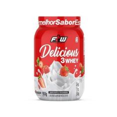 Imagem de Fitoway Delicious 3 Whey 900G Morango Com Chantilly