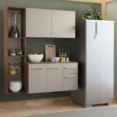 Imagem de Armário de Cozinha Compacta 120cm Rustic/crema Easy Madesa