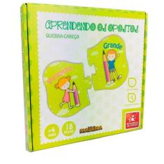 Imagem de Quebra Cabeça Aprendendo os Opostos 18 pcs madeira 4 anos